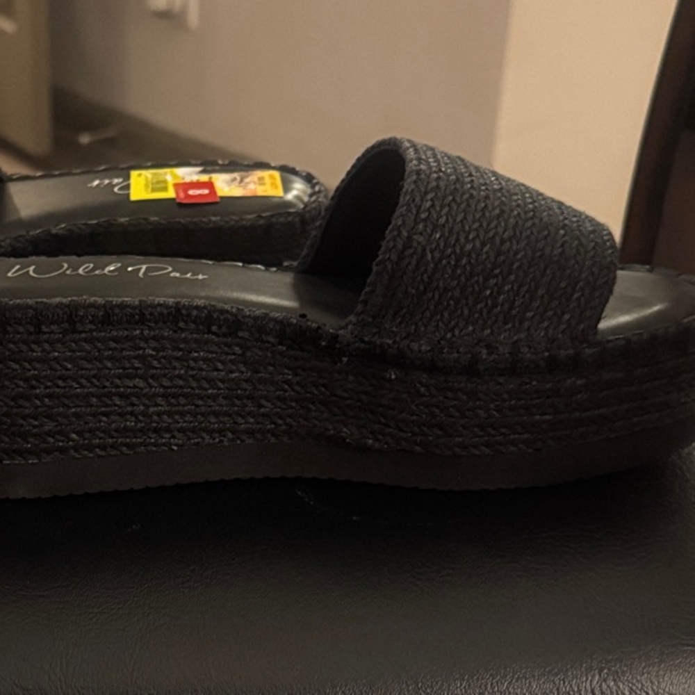 🔥Wild Pair Shermer Espadrille Slides Black Jute Size 8M🔥BRAND NEW NO BOX❣️ - Picture 14 of 16